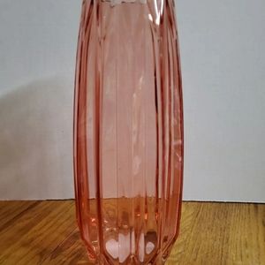 Pink glass vase